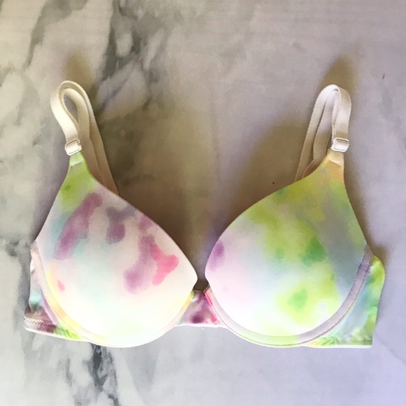 🌻 VS PINK Tie-Dye Push Up Bra 32B - Picture 4 of 9